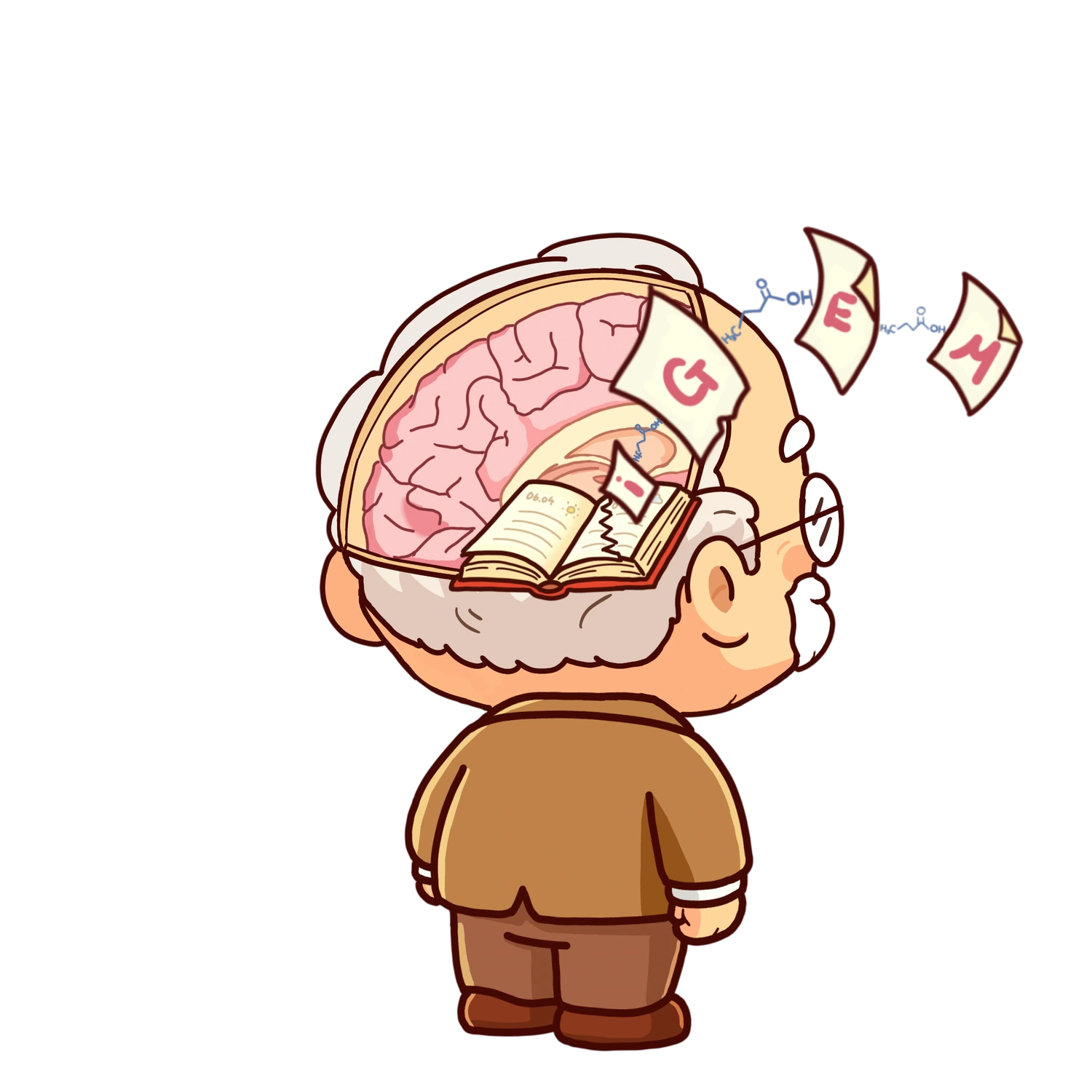 Our brain-themed team mascot